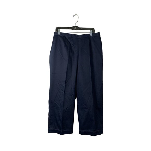 Alfred Dunner Pants - Alfred Dunner Women's Navy Blue Positano Capri